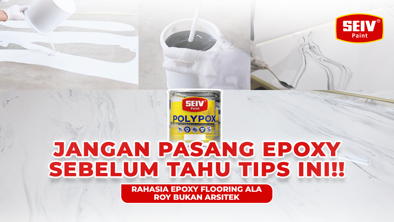 TUTORIAL | Cara membuat Epoxy Lantai Marmer motif White Carrara Marble menggunakan SEIV POLYPOX
